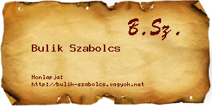 Bulik Szabolcs névjegykártya